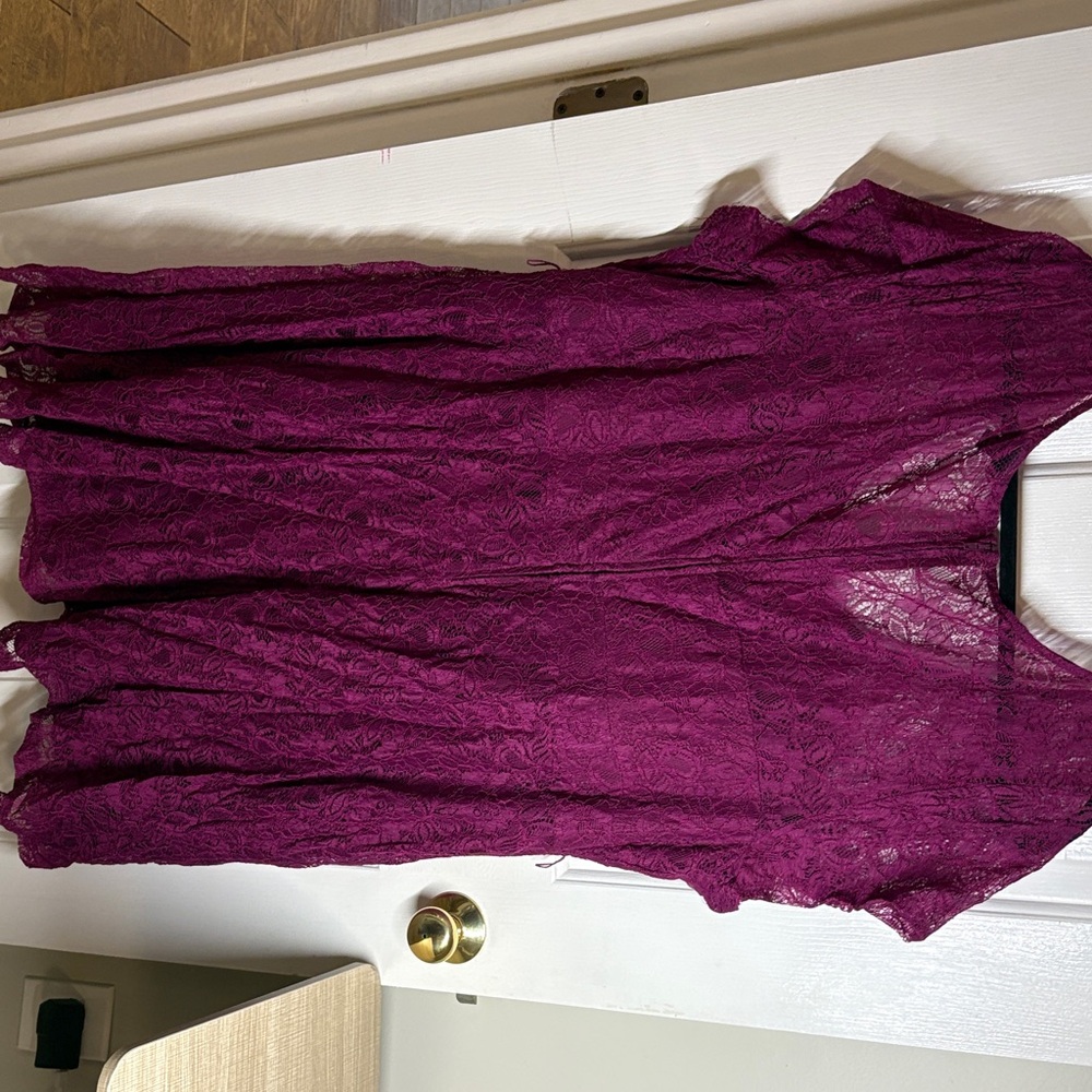 Torrid Magenta Lace Dress - Picture 3 of 3